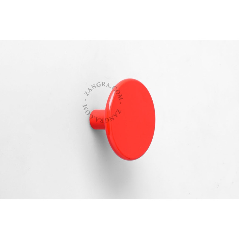 Red lacquered brass hook - 6 cm diameter Zangra
