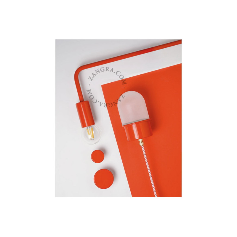 Mosiężny haczyk lakierowany – czerwony – Ø 6 cm Zangra