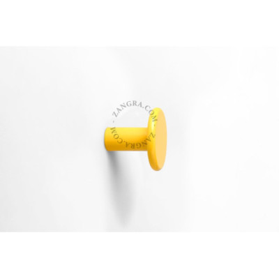 Mosiężny haczyk lakierowany – żółty – Ø 4 cm Zangra