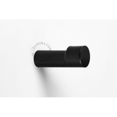 Black lacquered brass hook Zangra