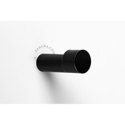 Black lacquered brass hook Zangra