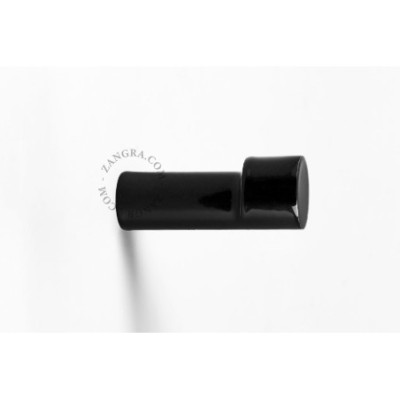 Black lacquered brass hook Zangra