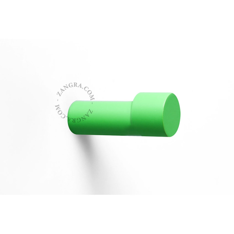 Green lacquered brass hook Zangra