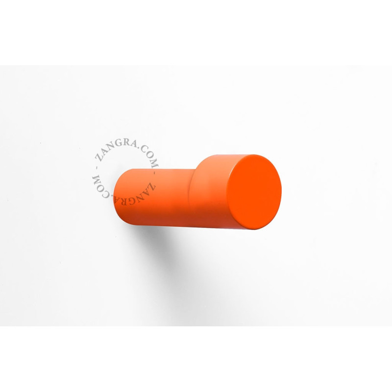Orange lacquered brass hook Zangra