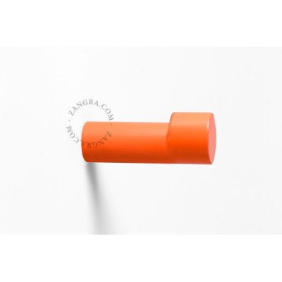 Orange lacquered brass hook Zangra