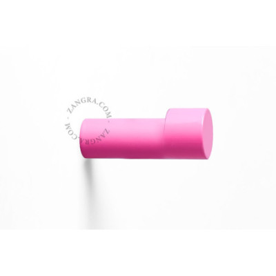 Pink lacquered brass hook Zangra