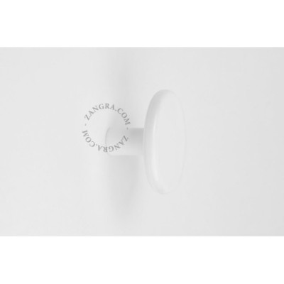 White porcelain coat hook Zangra