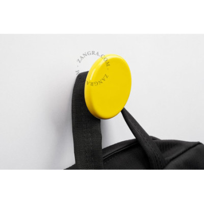 Yellow porcelain coat hook Zangra