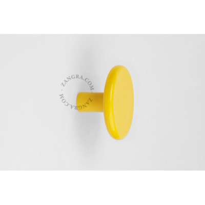 Yellow porcelain coat hook Zangra