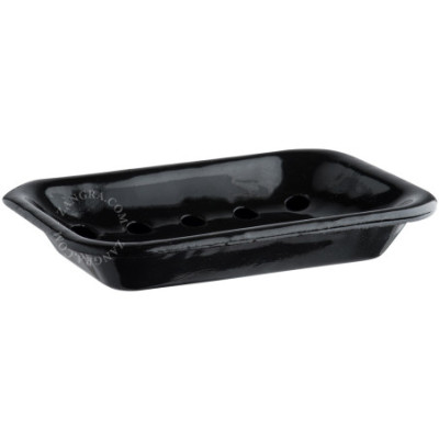 Black enamel soap dish Zangra