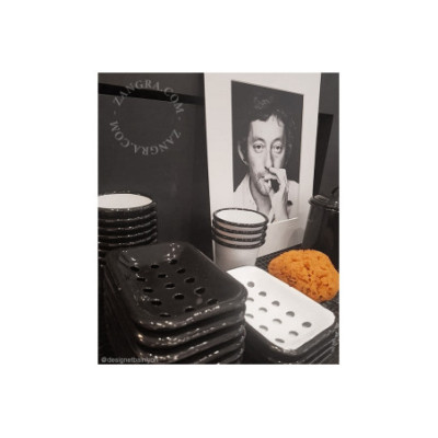 Black enamel soap dish Zangra