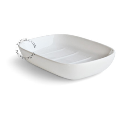 Biała porcelanowa mydelniczka Zangra