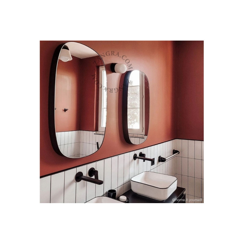 Czarny porcelanowy kubek + okrągła mydelniczka Zangra