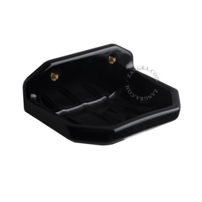 Black porcelain wall-mounted soap dish Zangra