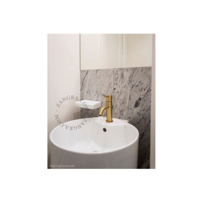 White porcelain wall-mounted soap dish Zangra