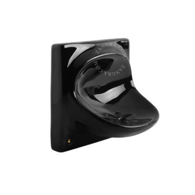 Black porcelain wall-mounted soap dish Zangra