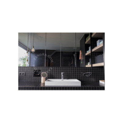 Black porcelain wall-mounted soap dish Zangra