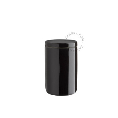 Black toothbrush holder, container and cup Zangra