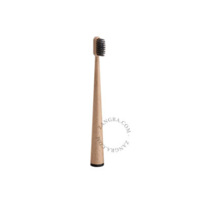 Self-standing bamboo toothbrush – black Zangra