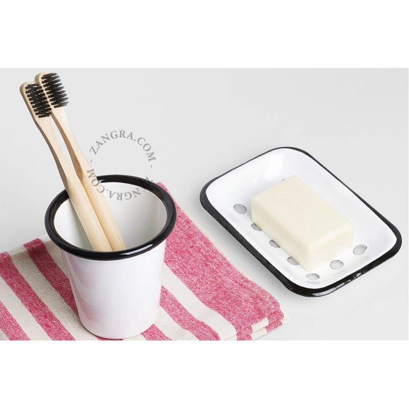 Bamboo toothbrush – black Zangra