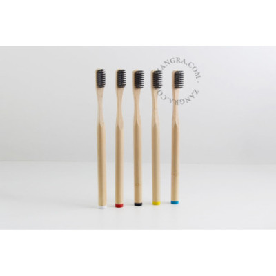 Bamboo toothbrush – yellow Zangra