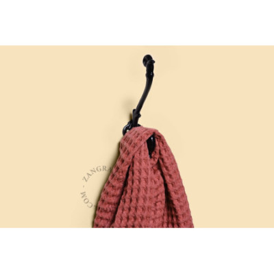 Cinderella enamelled cast iron wall hook – black Zangra