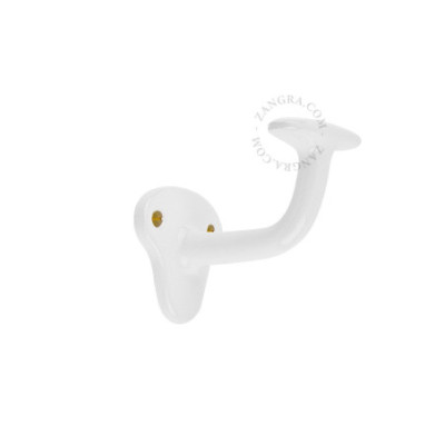 Chloe enamelled cast iron wall hook – white Zangra