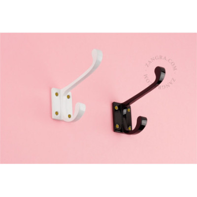 Carola enamelled cast iron wall hook – black Zangra