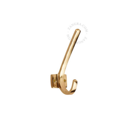 Constance brass-plated double wall hook – gold Zangra