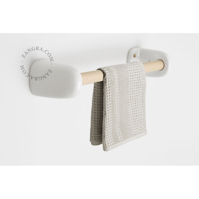 Porcelain towel rail – white – 40 cm Zangra