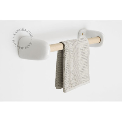 Porcelain towel rail – white – 60 cm Zangra