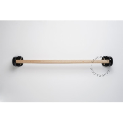Porcelain towel rail – black – 60 cm Zangra