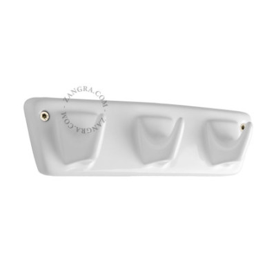 Porcelain wall hook – white Zangra