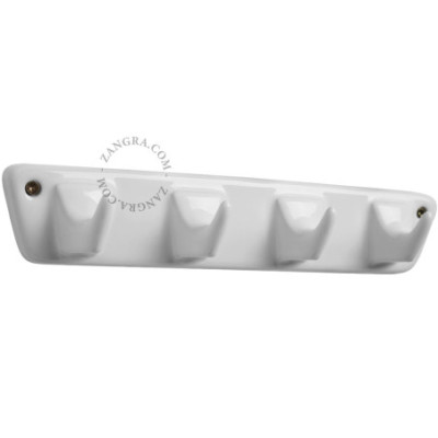 Porcelain wall hook – white Zangra