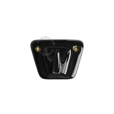 Porcelain wall hook – black Zangra