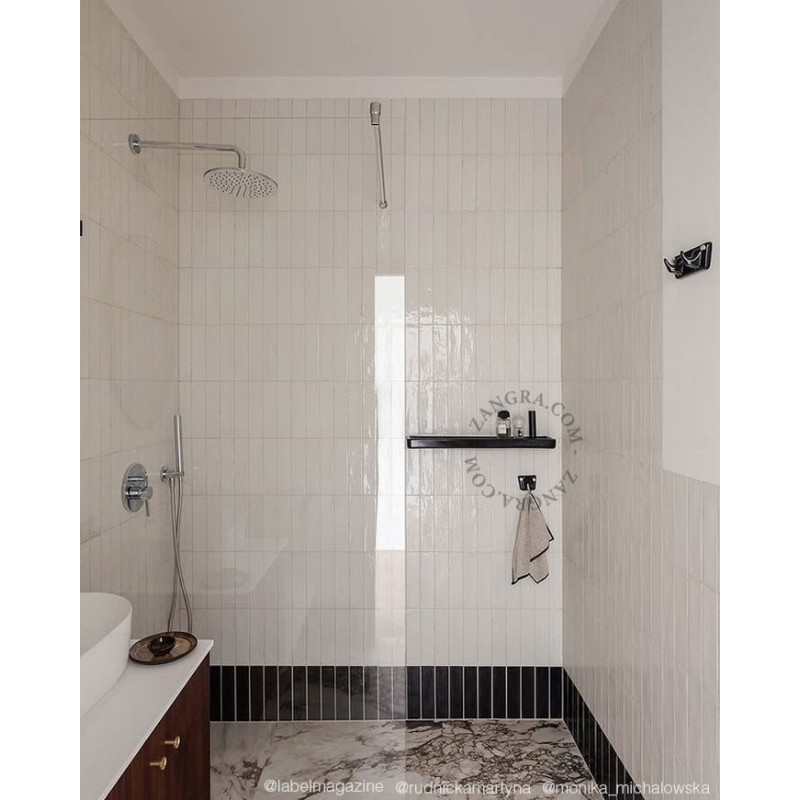 Haczyk porcelanowy - czarny – wieszak z 2 haczykami porcelanowy - czarny Zangra