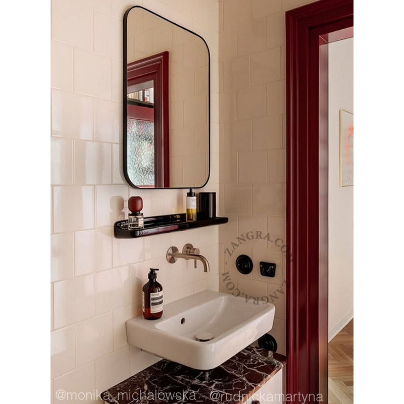 Haczyk porcelanowy - czarny – wieszak z 2 haczykami porcelanowy - czarny Zangra