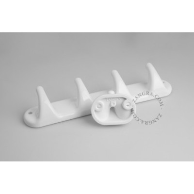 Haczyk porcelanowy - biały – wieszak z 3 haczykami porcelanowy- biały Zangra