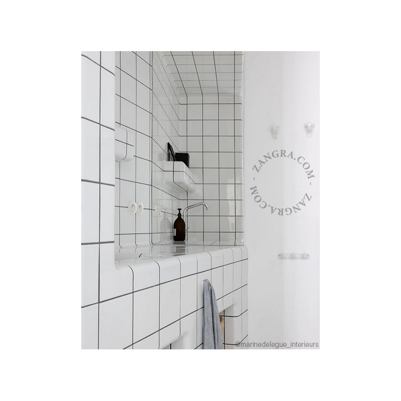 Haczyk porcelanowy - biały – wieszak z 3 haczykami porcelanowy- biały Zangra