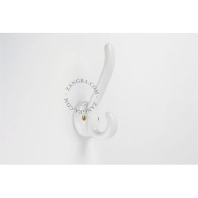 Babette porcelain wall hook – white Zangra