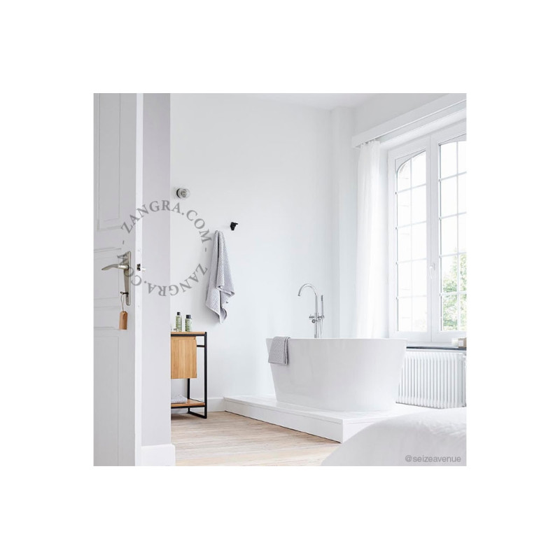Pure Porcelain wall hook – black Zangra