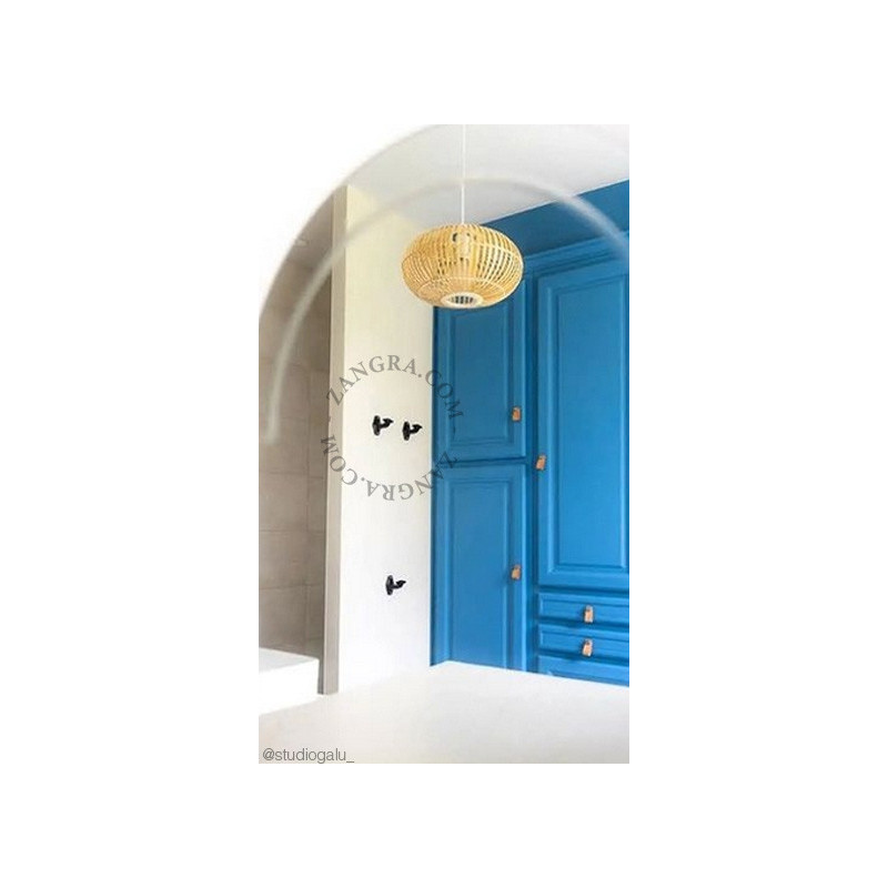 Pure Porcelain wall hook – black Zangra