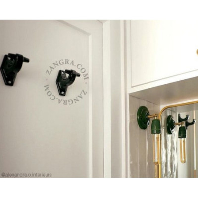 Pure Porcelain wall hook – black Zangra