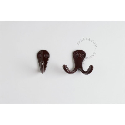 Aluminium wall hook – brown Zangra