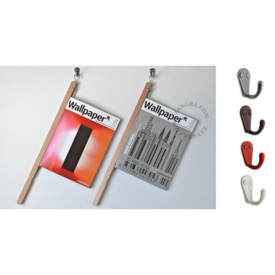 Aluminium wall hook – silver Zangra