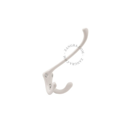 Aluminium triple wall hook – white Zangra