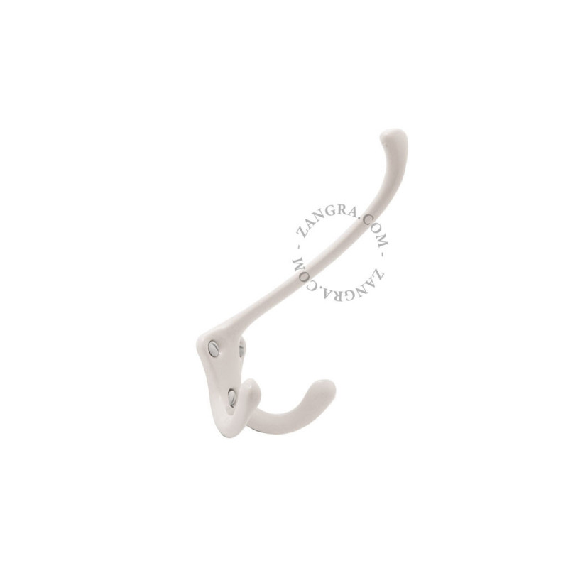 Aluminium triple wall hook – white Zangra