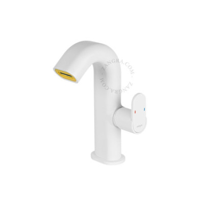 Cairo basin mixer tap – white Zangra