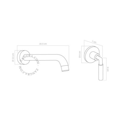 Clea wall-mounted mixer tap Zangra
