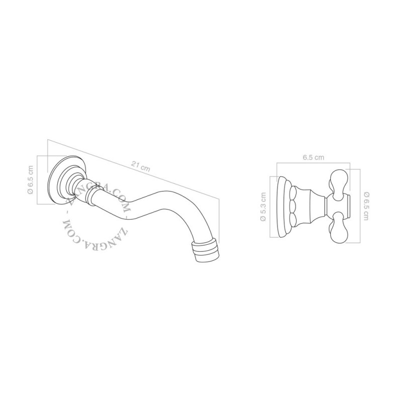 Cyprus wall-mounted mixer tap Zangra